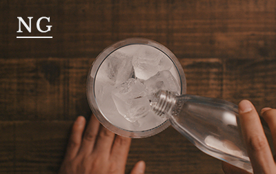 
        トニックが氷にあたると、<br>炭酸が抜けてしまうのでNG
      